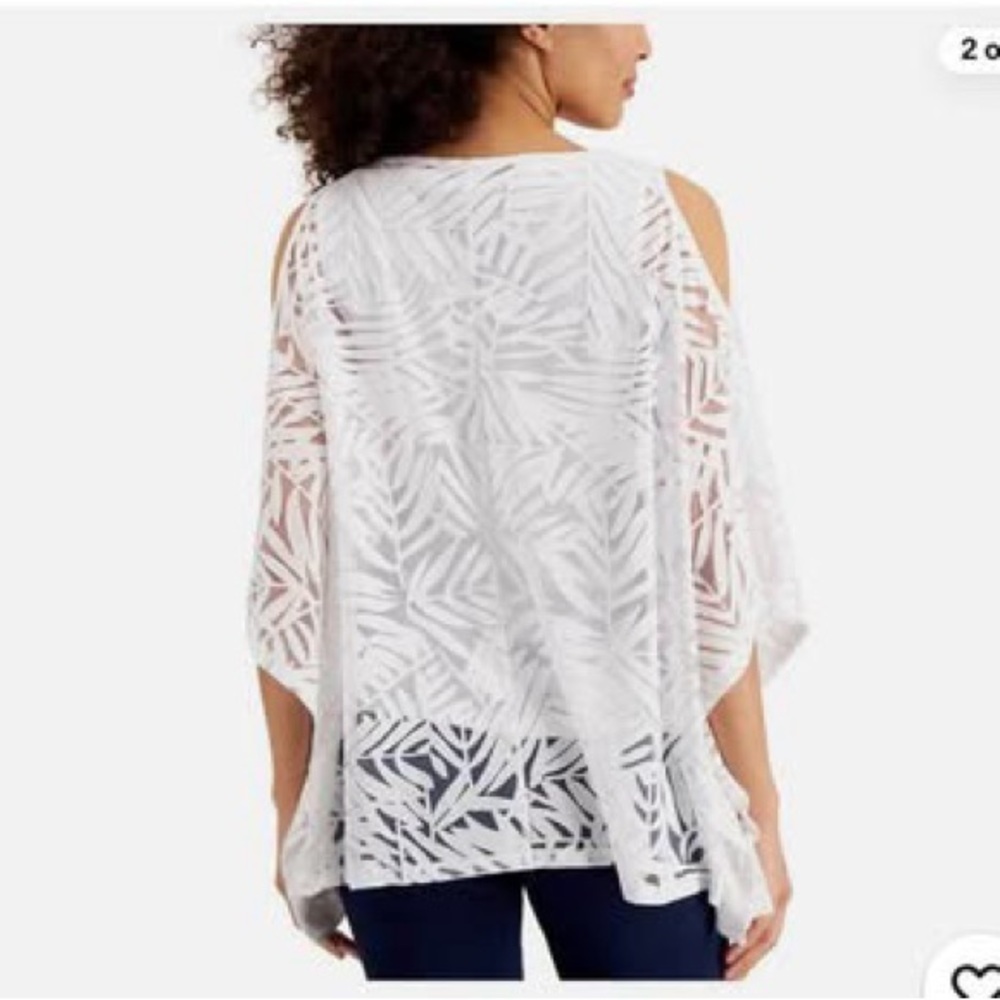 Purple JM collection poncho blouse, Women’s M